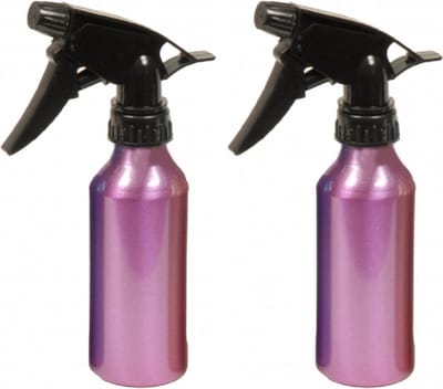2x stuks waterverstuiver metallic paars 200 ml