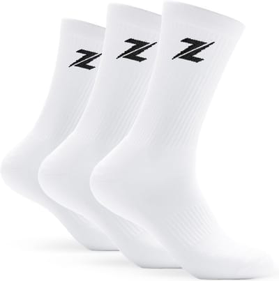 ZEUZ Sokken 3-Pack - Sportsokken Heren & Dames - Wit - Small