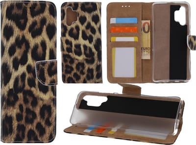 Bookcase Geschikt voor: Samsung Galaxy A32 5G - Luipaard - Portemonnee hoesje