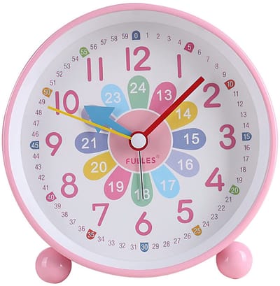 Store_9 - Kinderwekker Digitaal - Geruisloze Wekker - Nachtlampje - Compacte Analoge Wekker - Leerklok voor Jongens en Meisjes - Reiswekker met Snooze