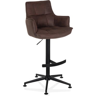 Eetkamerstoel / draaistoel SOLAO LIFE HIGH stof bruin hjh LIVING