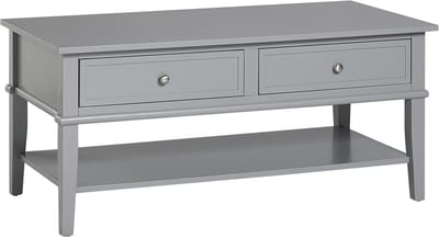 Notio Living Franklin Salontafel – 2-Laden – MDF Grijs – Stijlvoll