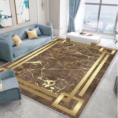 Gouden Luxe Stijl Tapijten voor Woonkamer Decoratie Huis Bank Hoek Tapijten voor Slaapkamer Garderobe Antislip Vloermatten Wasbaar 60*90cm