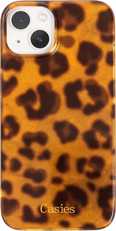 Casies panterprint hoesje geschikt voor Apple iPhone 13 - TPU case - licht