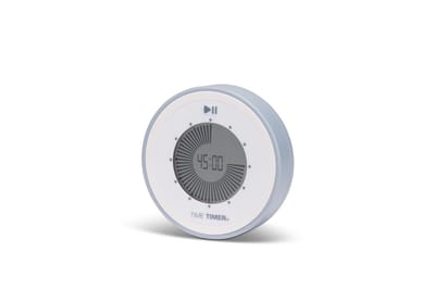 Time Timer® Original Twist kleur Pale Shale - Visuele Countdown Timer - Tijdklok - Tijdmanagement Tool - School, Thuis, Kantoor - Optioneel Alarm - Geen Luid Getik