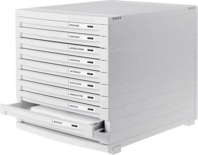 HAN ladenkast - Contur - 10 gesloten laden - lichtgrijs - HA-1510-11
