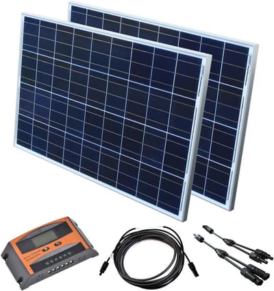 Zonne-installatie 12V set voor camper en vakantiehuis - Complete zonnekit met zonnepanelen en laadregelaar