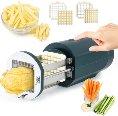 Aardappel- en Groentesnijder met Lemmeten 9 x 9 mm en 12 x 12 mm - Multifunctionele Snijder voor Groenten