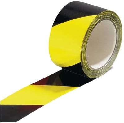 niet-reflecterende waarschuwingsmarkering geel zwart - zelfklevend - 60 mm 60 mm