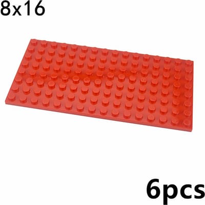 6 Stuks Moc 92438 Dunne Bouwsteen Kleine Deeltjes 8X16 Stippen Plaat High-Tech Basisplaat Educatieve Blokken Puzzel Speelgoed Kinder Cadeaus
