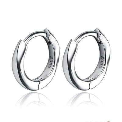 Tom Jaxon Heren Oorbellen - Twist Zilver-12mm