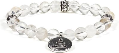 Mala Armband Bergkristal Elastisch met Boeddha