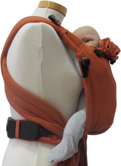 Draagzak Baby - Halfbuckle Drager - Comfortabel Dragen - Gemaakt in EU - Tot 15kg - Terra