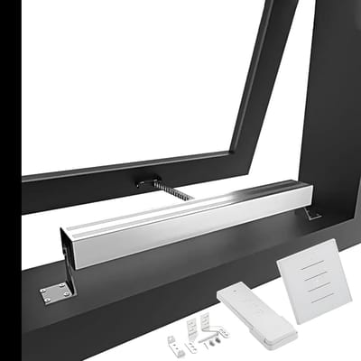 Elektrische raamopener - Automatische opener - Veilige ventilatie - 600N kracht - Met afstandsbediening - Zilver