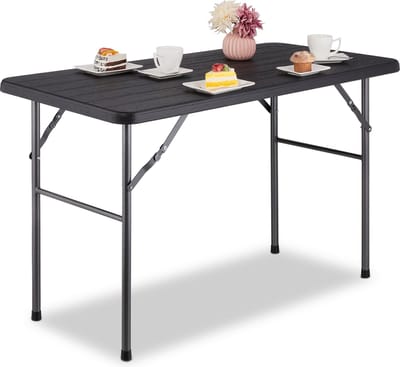 tuintafel - 74 x 118 x 60 cm - tot 100 kg - kunststof - metaal - klaptafel
