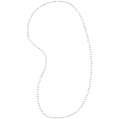 OPERA Ketting Zoetwaterparels Barok 6-7mm Wit Lengte 80 cm