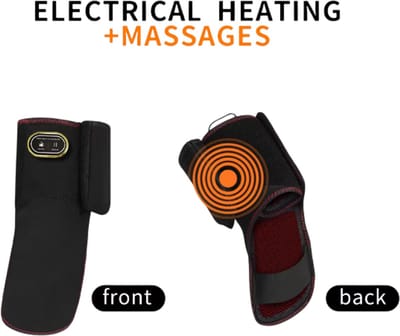 Verwarmde Enkelband met 5V-Massage en Warmte – Draadloze Elektrische Warmteband voor Enkel en Pols, Oplaadbaar voor Pijnverlichting