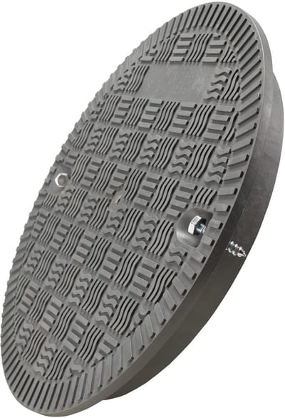 Putdeksel Kunststof - Drainage Deksel - Toegang Afdekken - Lichtgewicht A15 Belasting - 355mm Buitendiameter - Grijs