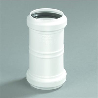 Overschuifmof 2x mof 50 Manchet Wit PP+