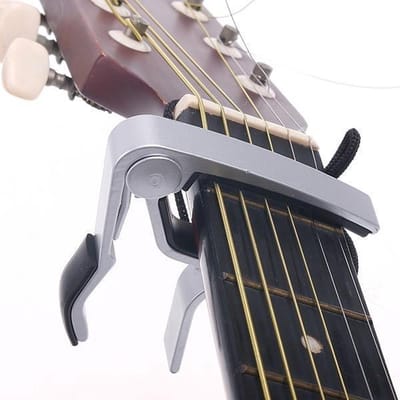 Scoby - Gitaar Capo - Gitaarklem - Muziek Accessoire - Akoestisch/Elektrisch - Guitar Capo - Zilver