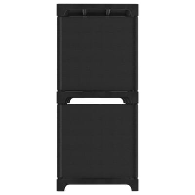 vidaXL - Kast - met - 5 - vakken - 103x30x72,5 - cm - stof - zwart