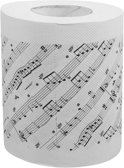 Allecto Plus - Toiletpapier Met Muzieknoten - Decoratief - Geschikt voor Thuis en Kantoor - 1 Rol
