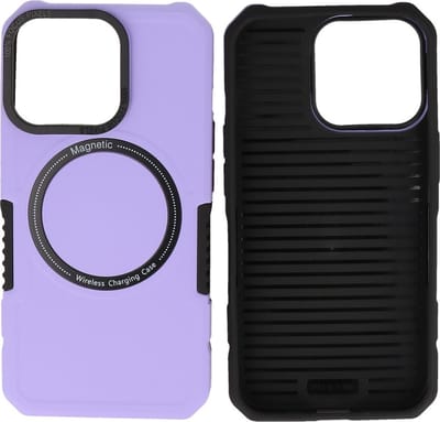Hoesje Geschikt voor de iPhone 13 Pro - Schokbestendige Telefoonhoesje Geschikt voor MagSafe - Purple