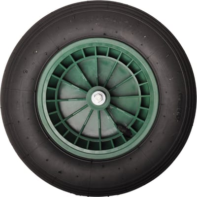 Kruiwagenwiel - 4.00-8 - luchtband en kunststof velg - maximale belasting: 150 kg - asgat/naafdiameter: 20 mm - inclusief rollager