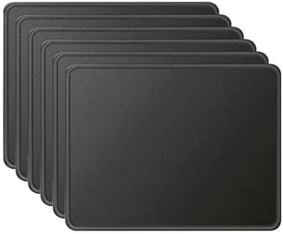 Muismat Set van 6 - 30% Groter met Gestikte Randen en Antislip Onderzijde - Waterdichte Gaming Muismatten