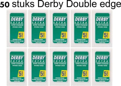 Derby Professional Double Razor Blades Scheermesjes | 50 stuks |Derby Double Edge Blades |Klassieke Scheermesjes | Scheermesjes Vrouw + Man