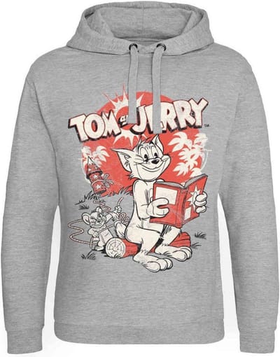 Tom And Jerry Hoodie/trui -S- Vintage Comic Grijs