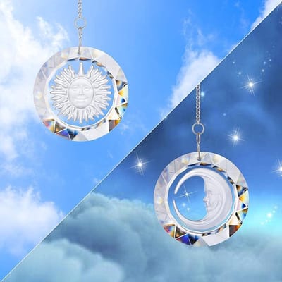 Dailygoods- Suncatcher Kristalhelder - Raamhanger - Regenboog Maker - Raamdecoratie Binnen/Buiten - K9 Kristal - 25 x 4,5 cm