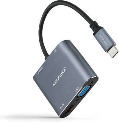 Nanocable 10.16.4304 USB grafische adapter Grijs