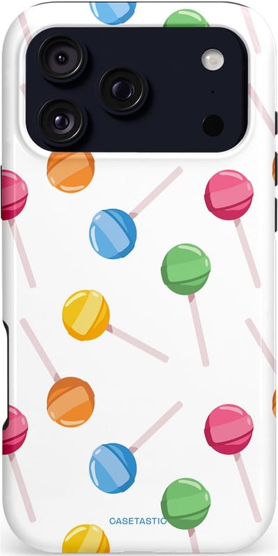 Casetastic hoesje geschikt voor Apple iPhone 17 Pro Max - MagSafe - Dubbellaagse bescherming - Lollybom - Fashion Case - Wit