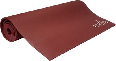 REVIVE eco / duurzame Yogamat "SUPREME" - exercise / fitness mat - kleur bordeaux - 183 x 61 cm, 6 mm dikte, eco gecertificeerd PER