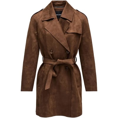 Duurzame Suède Trenchcoat Dames Salsa Jeans