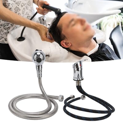 JHUBERS- Shampoo Bowl Kraan 70cm Pijp - Sproeier Kit - Douchekop - Heet/Koud Water - Zachte Slang - Voor Kapsalon - Kapperskraan