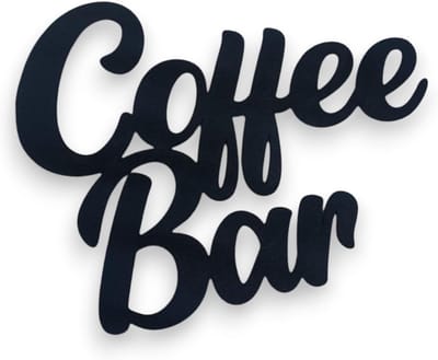 Famanu – Coffee bar wandbord – Koffiehoek decoratie – Kunststof wanddecoratie – Groot formaat