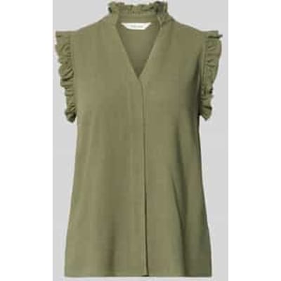 regular fit blousetop met linnengehalte model 'VIVA'