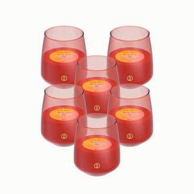 Spaas LushGlow Citronella Geurkaars – Levendig Rood – +70% plantaardige was – circa 38u – 6 geurkaarsen