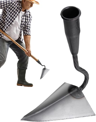 Driehoekschoffel Tuin - Graafschoffel Onkruidwieders - Grond Losmaken - Alles-in-één Oplossing - 21 cm - Metaal
