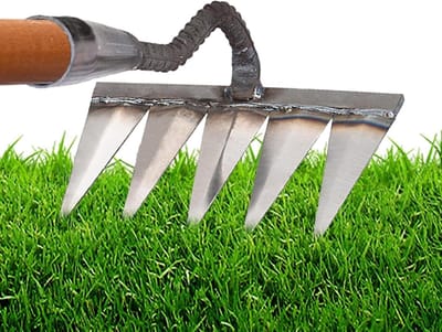 Tuinhark - Onkruidsteker Klauwhark - Tuinonderhoud - Koolstofstaal - 30 mm - Zilver