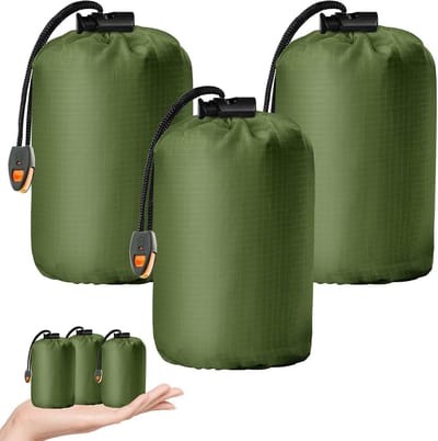 Bivvy-tas, ultralichte noodslaapzak: 3 stuks nooddeken, waterdicht, EHBO-reddingsdekens, survival noodslaapzak - ShopVlot