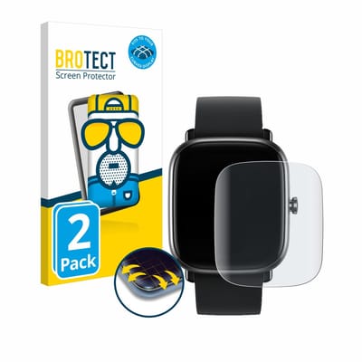 BROTECT - Screenprotector voor Huami Amazfit GTS 2 mini - Folie Beschermfolie matte volledig dekking 2 Stuks