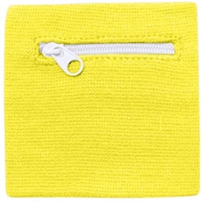Go Go Gadget - Zweetbandje - Polsbandje - Sportband - Met rits - Geld opbergen - 8*8cm - 1 stuk - Geel