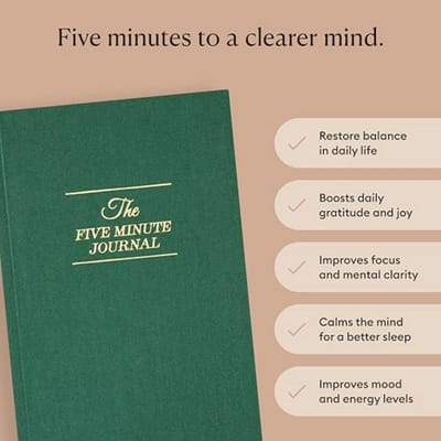 Vijf Minuten Journal: Origineel Dagboek voor Dankbaarheid, Mindfulness en Zelfreflectie