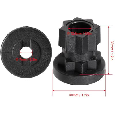 Adaptateur d'engrenage de Base de montage sur piste de montage Ram, canne à pêche pour Kayak et pêcheur, 6 pièces black