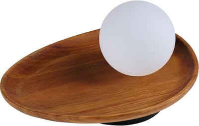 OSRAM Decor Acacia Nest Tafellamp, Acacia Hout Bruin, G9 Versie, Metaal, Glas, Textielkabel