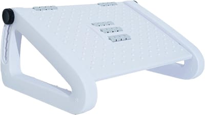 Voetensteun Bureau - Voetenbankje Ondersteuning - Comfortabel Zitten - In Hoogte Verstelbaar - 44 x 30.5 cm - Zwart