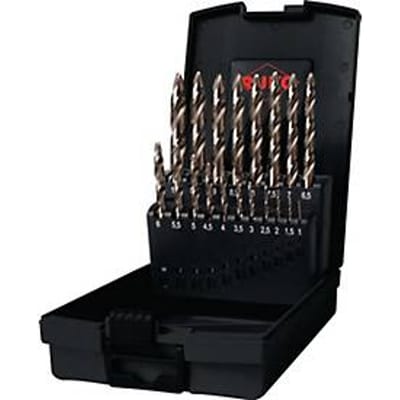 RUKO draaiboorset ULTIMATECUT FS, Ø 1-10 mm, HSS-Co5 Gold, DIN 338, FLOWSTEP® punt, 19-delige set